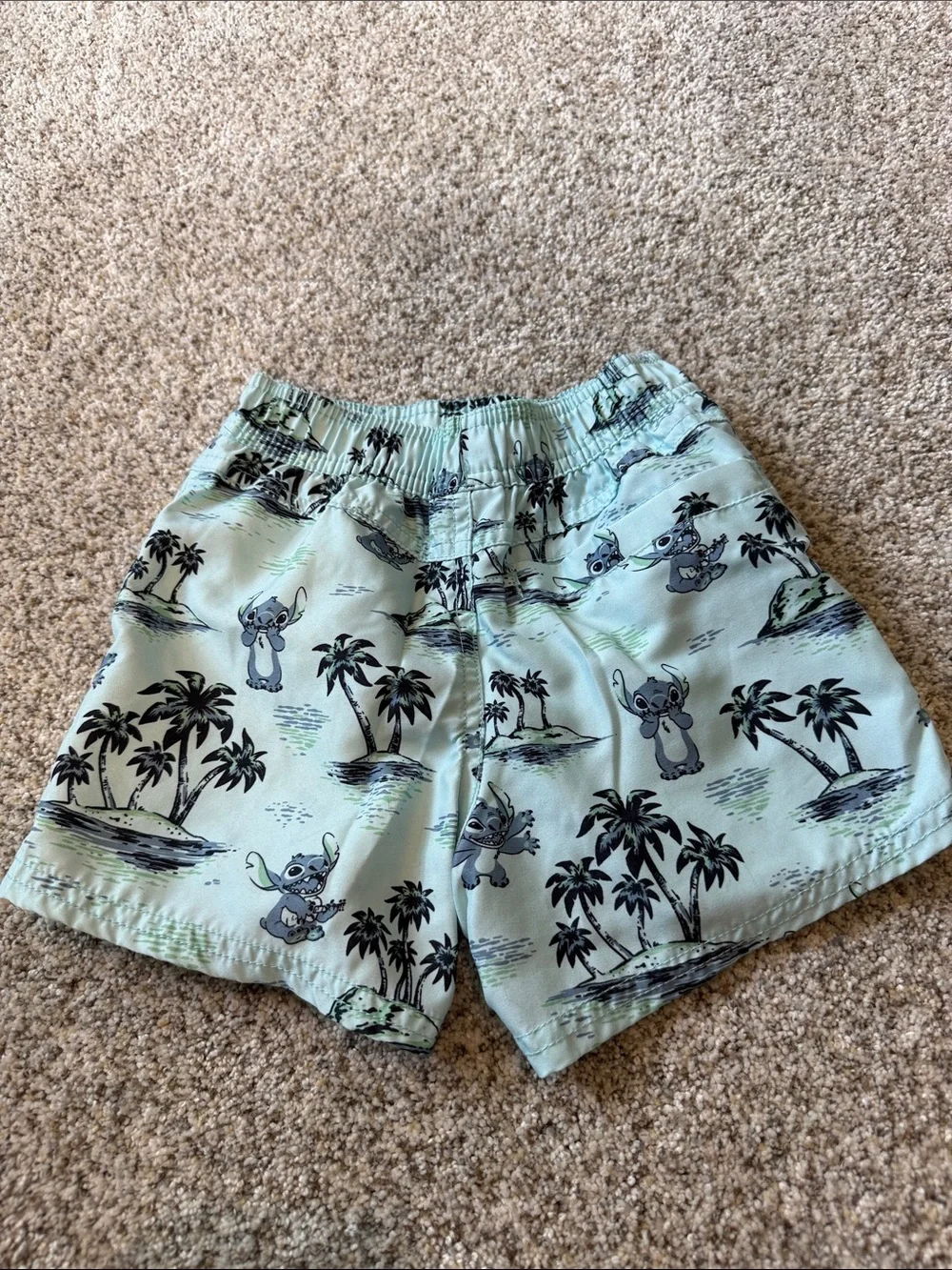 Disney Stitch Boys Rash Guard Swim Trunks 2 Piece Set Size 4